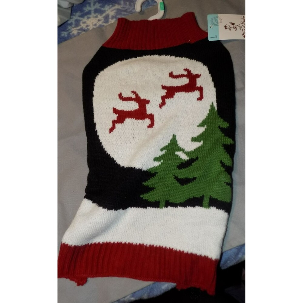 New Dog pet Christmas sweater reindeer size Large